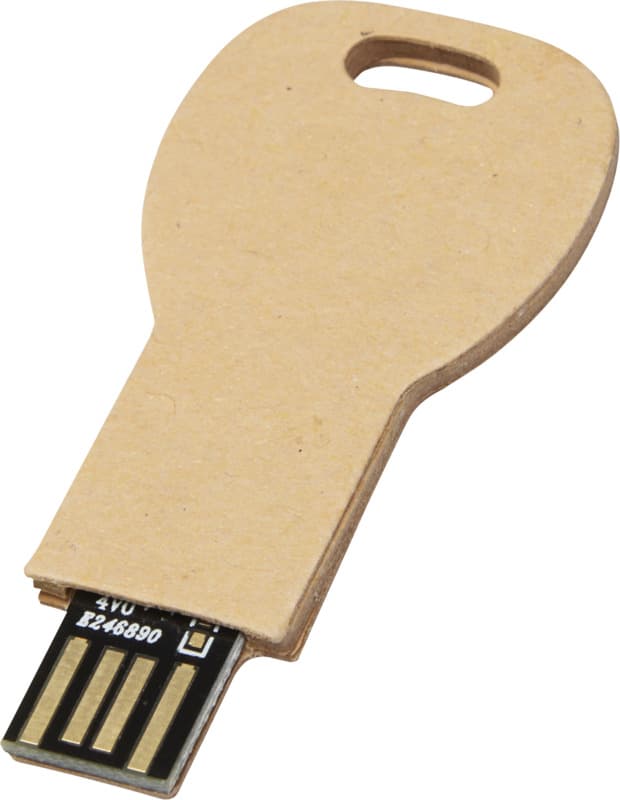 Key-shaped recycled paper USB 2.0