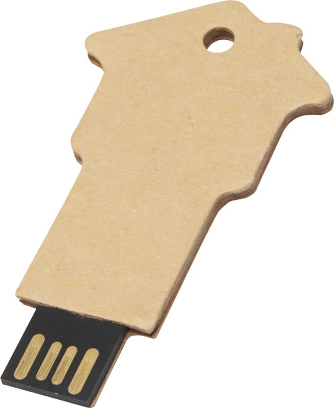 House-shaped recycled paper USB 2.0