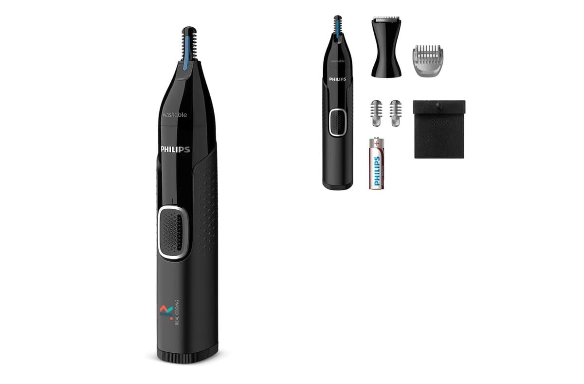 NT5650|Philips Nose, ear, and eyebrow trimmer with 5 accessories