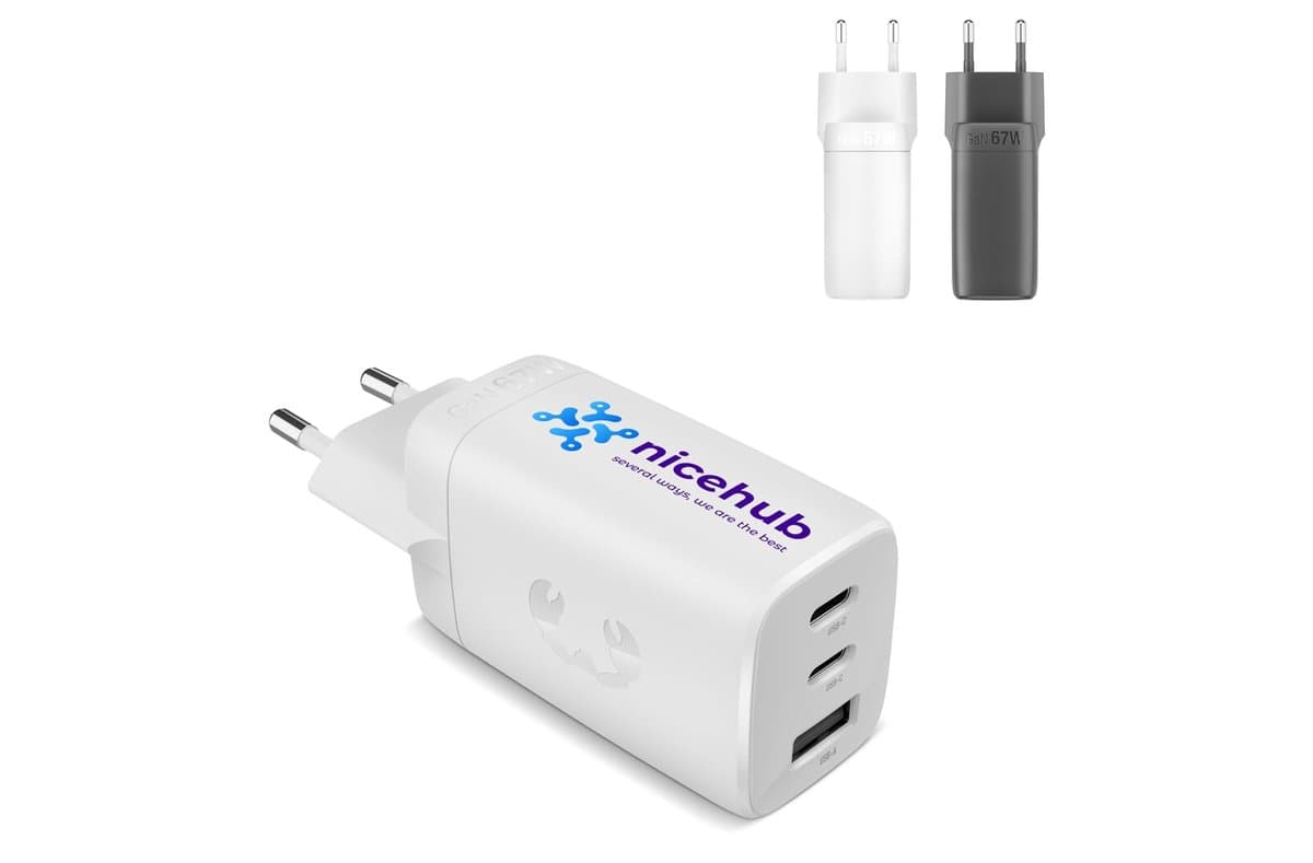 Fresh 'n Rebel 67W Laptop Fast Charger GaN USB-C & USB-A