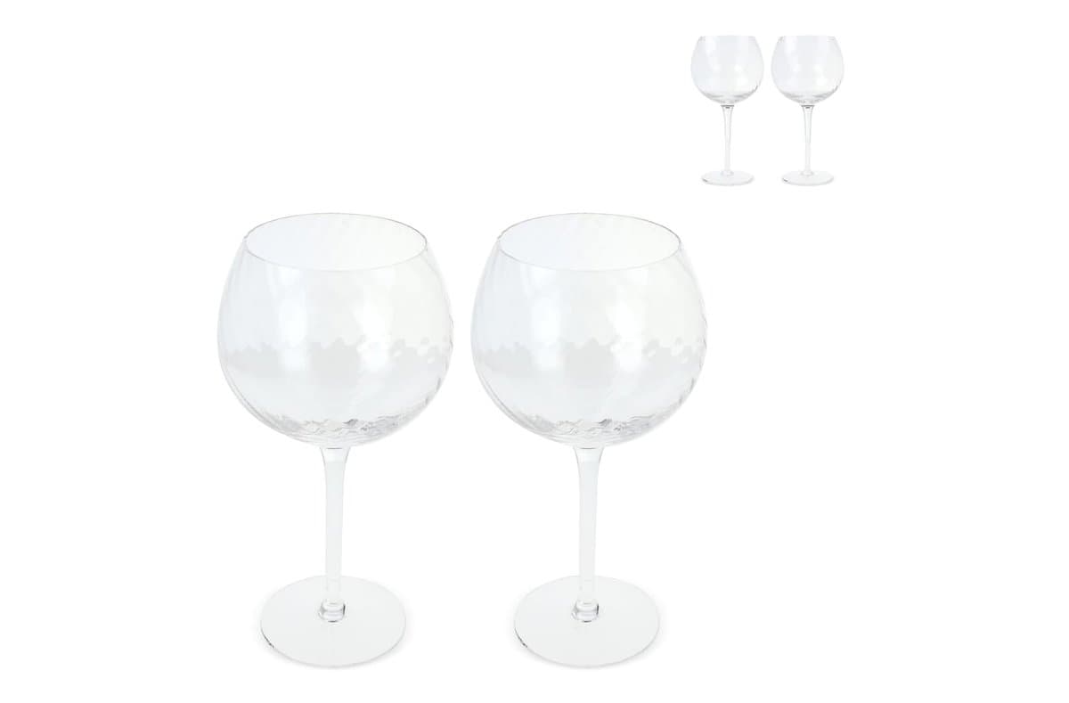 Byon Opacity set of 2 wineglasses with stylish glass pattern 470ml