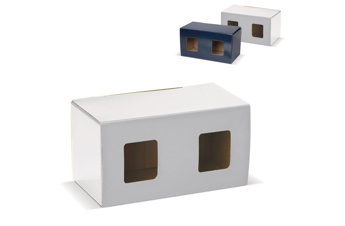Box for 2 mugs with window