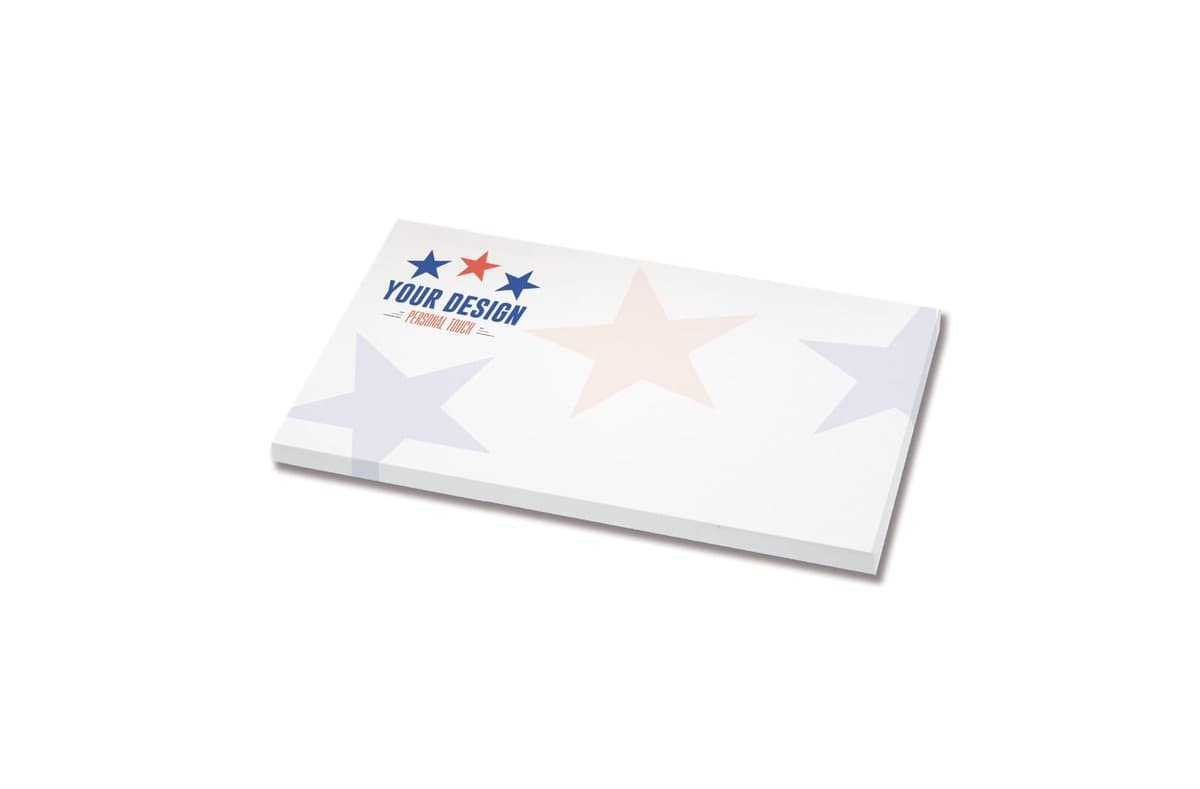 100 adhesive notes, 125x72mm, full-colour