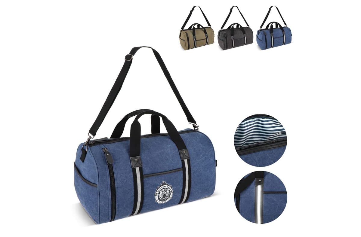 Recycled cotton canvas duffle bag Harper