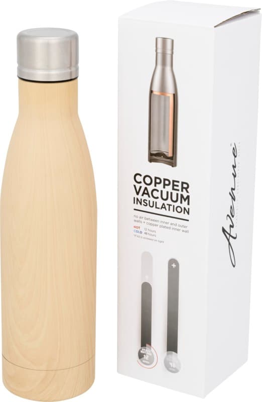 Vasa 500 ml wood-look copper vacuum insulated bottle
