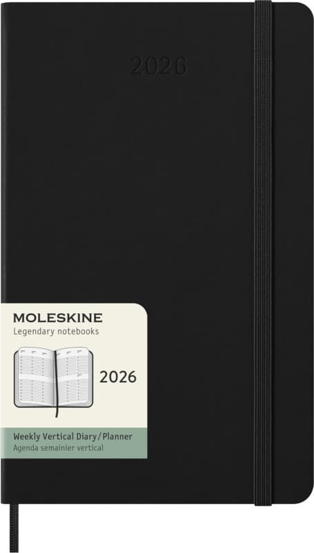 Moleskine hard cover 12 month L weekly planner vertical
