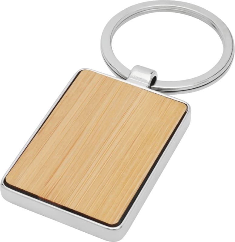 Neta bamboo rectangular keychain