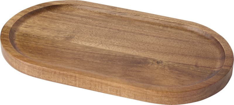Edge acacia wood serving tray