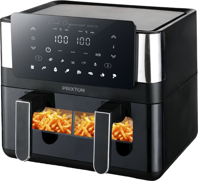Prixton Cook Organics dual air fryer 8L