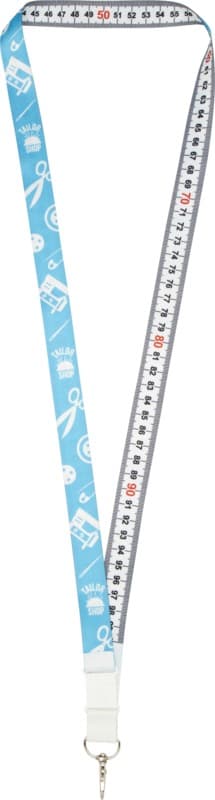 Isla 1-metre recycled PET sublimation lanyard with safety breakaway