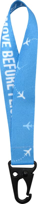 Leif sublimation RPET mini lanyard with carabiner