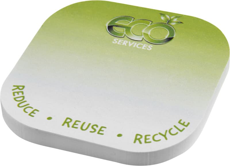 Sticky-Mate® square-shaped recycled sticky notes with rounded corners