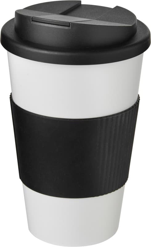 Americano® 350 ml tumbler with grip & spill-proof lid