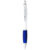 Nash ballpoint pen with white barrel and coloured grip (black ink)