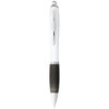 Nash ballpoint pen with white barrel and coloured grip (black ink) - Image 7