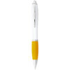 Nash ballpoint pen with white barrel and coloured grip (black ink) - Image 6