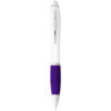 Nash ballpoint pen with white barrel and coloured grip (black ink) - Image 11