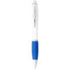 Nash ballpoint pen with white barrel and coloured grip (black ink) - Image 8