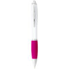 Nash ballpoint pen with white barrel and coloured grip (black ink) - Image 10