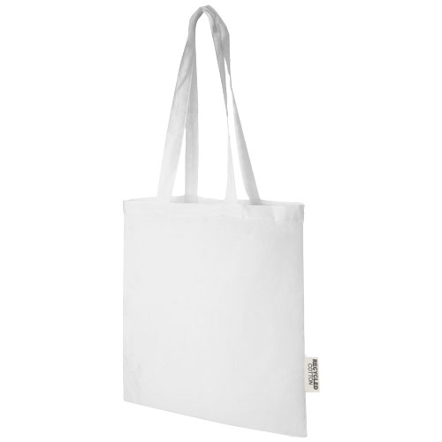 Madras 140 g/m2 GRS recycled cotton tote bag 7L - Image 6