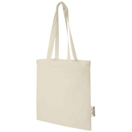 Madras 140 g/m2 GRS recycled cotton tote bag 7L - Image 7