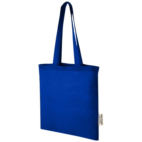 Madras 140 g/m2 GRS recycled cotton tote bag 7L - Image 5
