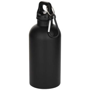 Oregon 400 ml matte RCS recycled single wall stainless steel water bottle with carabiner