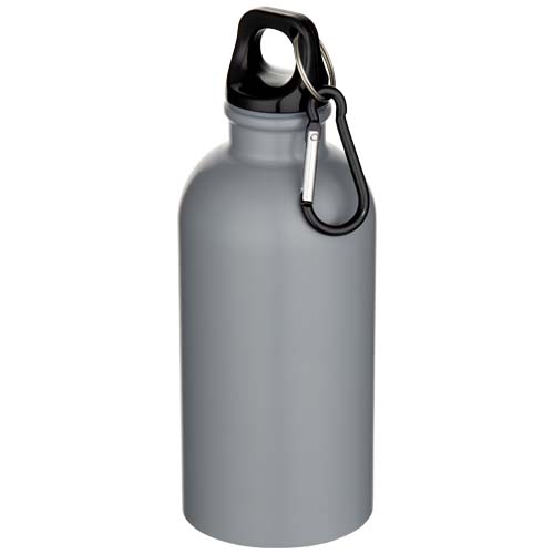 Oregon 400 ml matte RCS recycled single wall stainless steel water bottle with carabiner - Image 5
