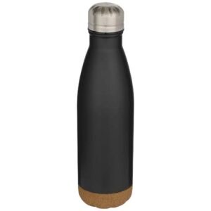 Cove 500 ml double wall vacuum insulated stainless steel water bottle with cork details