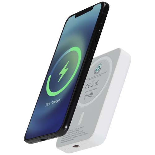 Acrab 5000 mAh 15W magnetic wireless power bank with 20W PD - made from recycled plastic - Image 3