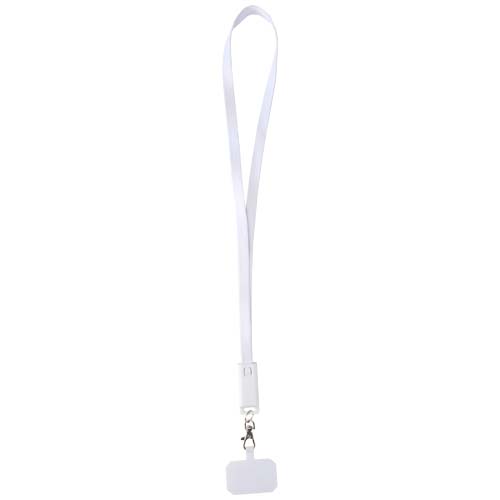 Franz recycled plastic smartphone lanyard with built-in data sync and 65W fast charge 5-in-1 cable - Image 3