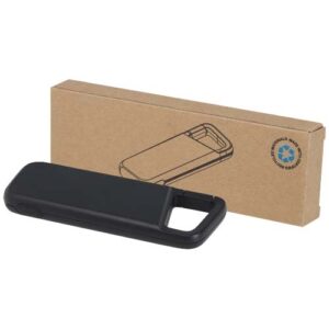 Alkes 5000 mAh 12W recycled plastic water resistant power bank with carabiner